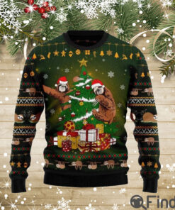 Sloth Christmas Tree Christmas Ugly Sweater