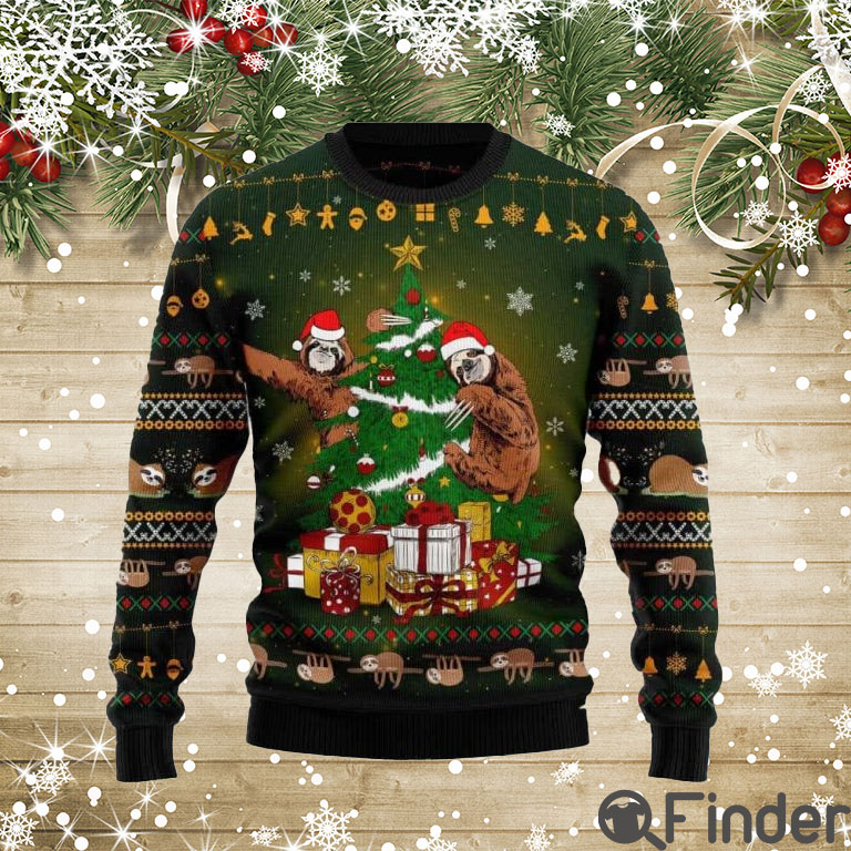 Sloth Christmas Tree Christmas Ugly Sweater Sloth Christmas Tree Christmas Ugly Sweater