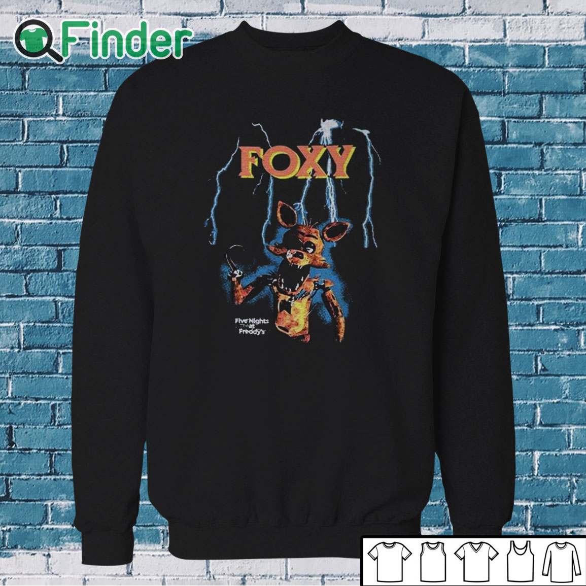 Sweatshirt Foxy Lightning Five Nights At Freddy's Shirt Sweatshirt Foxy Lightning Five Nights At Freddy's Shirt