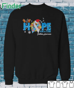 Sweatshirt Hope For A Cure Diabetes Awareness Christmas Shirt