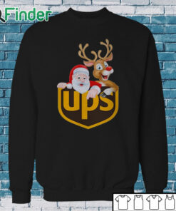 Sweatshirt Santa Claus and Reindeer UPS Christmas sweater