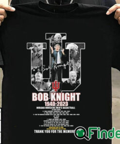 T shirt black Bob Knight 1940 – 2023 Indiana Hoosiers Mens Baseketball Thank You For The Memories T shirt