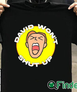 T shirt black Davey Cold Brew David Won't Shut Up Shirt