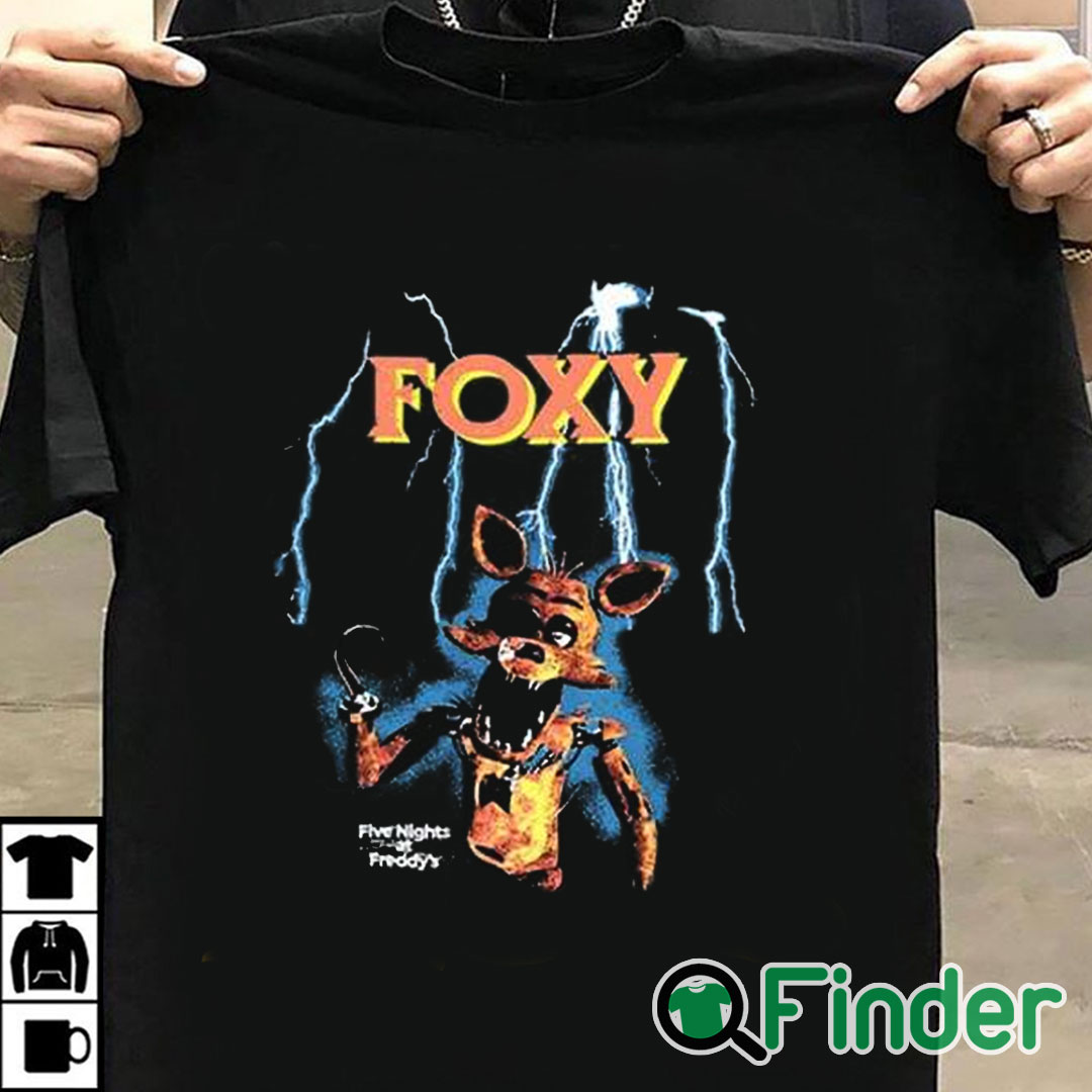 T shirt black Foxy Lightning Five Nights At Freddy's Shirt T shirt black Foxy Lightning Five Nights At Freddy's Shirt