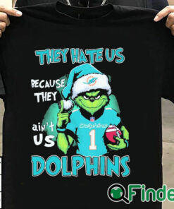 T shirt black Santa Grinch Christmas They Hate Us Because Ain't Us NC State Wolfpack Shirt