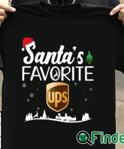 T shirt black Santa's favorite Ups Christmas t shirt