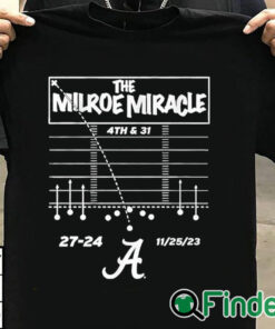 T shirt black The Jalen Milroe Miracle Alabama Crimson Tide Football shirt