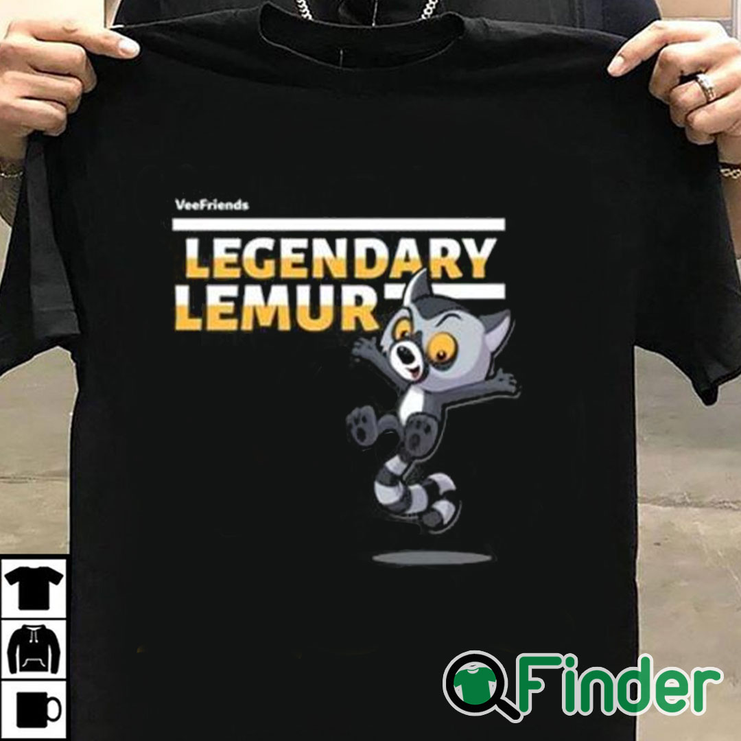 T shirt black Vee Friends Legendary Lemur Shirt T shirt black Vee Friends Legendary Lemur Shirt