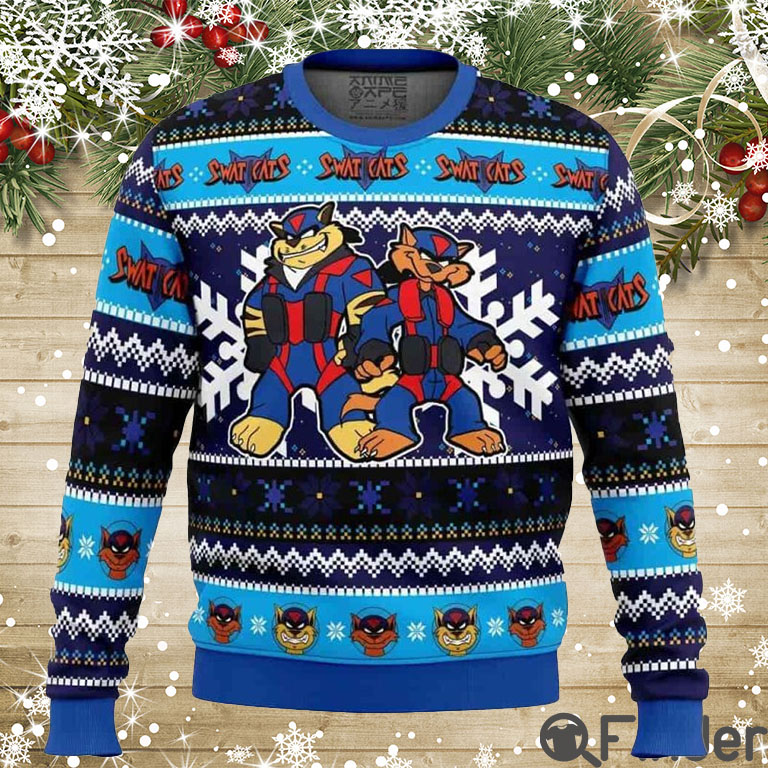 The Radical Squadron Swat Kats Christmas Sweater The Radical Squadron Swat Kats Christmas Sweater