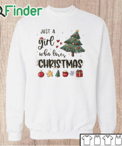 Unisex Sweatshirt Women's Just A Girl Who Loves Christmas Lantern Print Sweatshirt