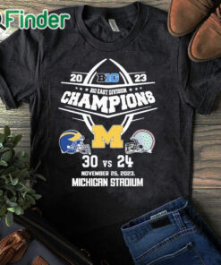 black T shirt 2023 B10 East division champions Michigan Wolverines 30 24 Ohio State Buckeyes shirt