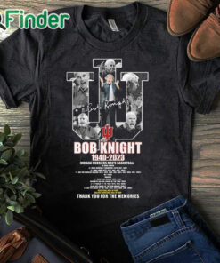 black T shirt Bob Knight 1940 – 2023 Indiana Hoosiers Mens Baseketball Thank You For The Memories T shirt
