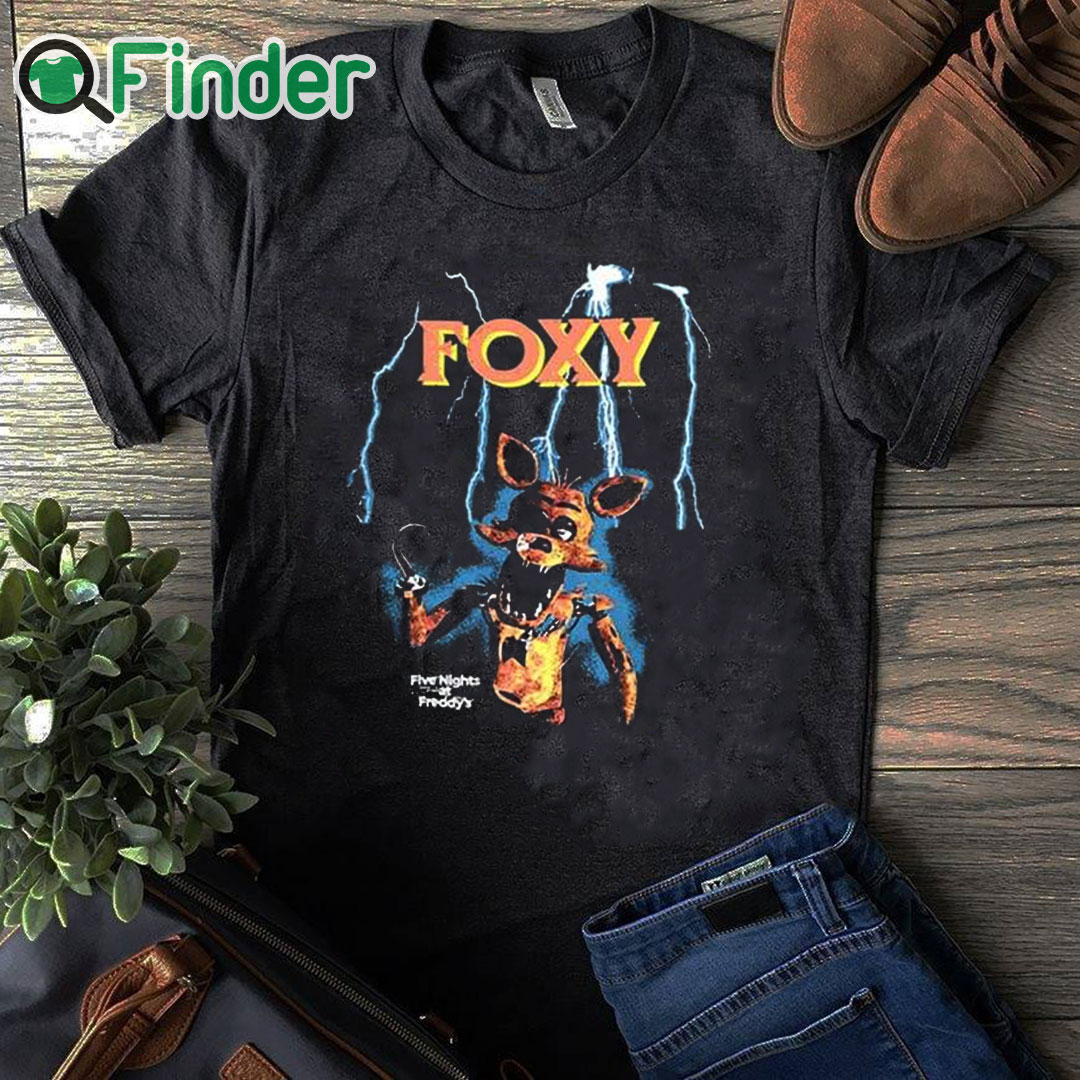 black T shirt Foxy Lightning Five Nights At Freddy's Shirt black T shirt Foxy Lightning Five Nights At Freddy's Shirt