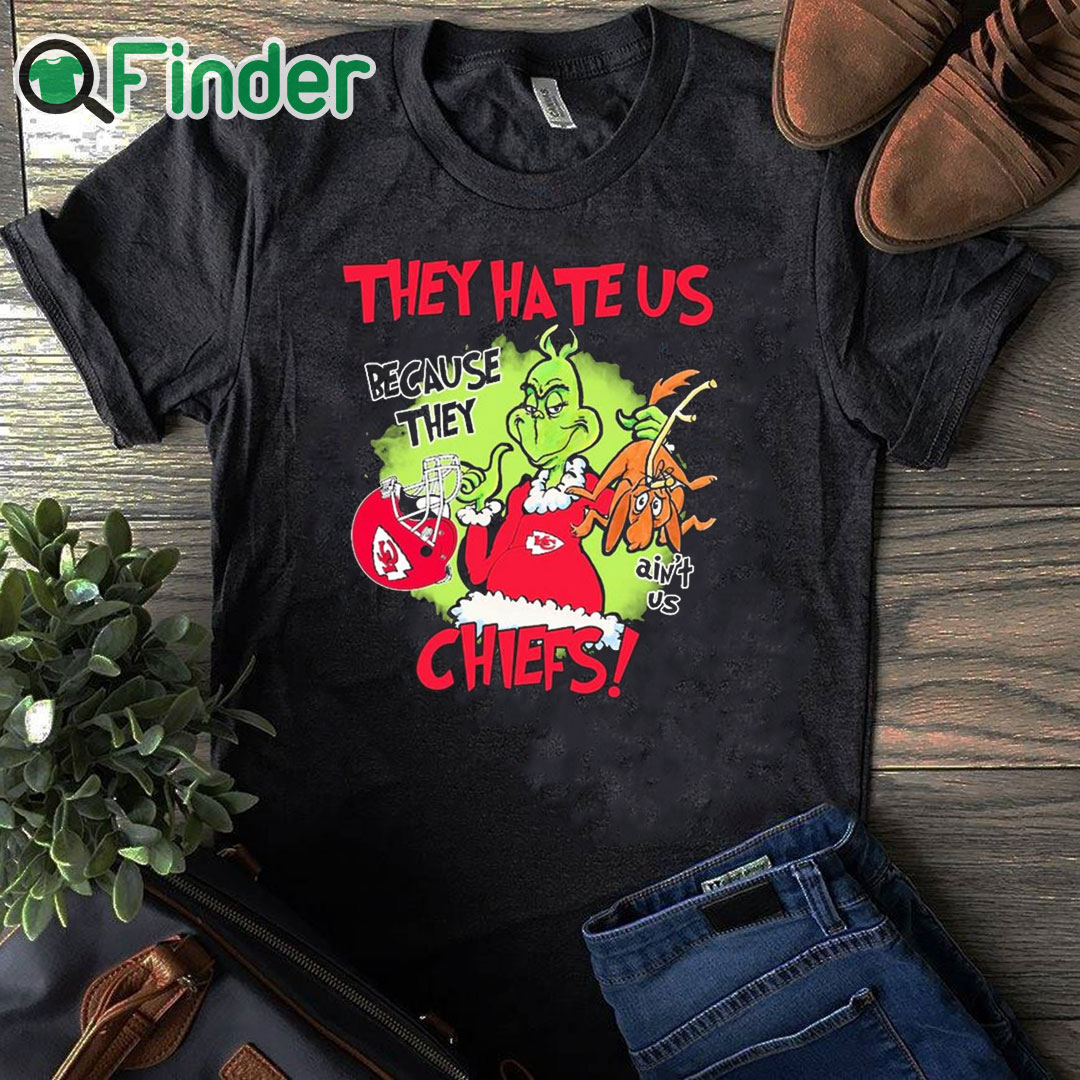 black T shirt Grinch They Hate Us Because They Ain't Us Kansas City Chiefs Shirt black T shirt Grinch They Hate Us Because They Ain't Us Kansas City Chiefs Shirt