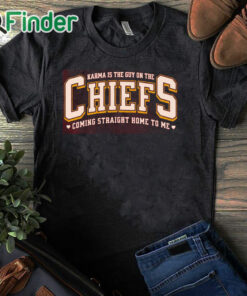 black T shirt Karma Is The Guy On The Chiefs Shirt, Eras Concert Tour Sweater