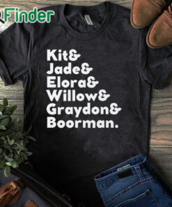 black T shirt Kit & Jade & Elora & Willow & Graydon & Boorman Shirt