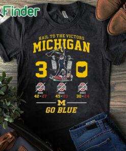 black T shirt Michigan Wolverines B10 East 3 0 Ohio State T shirt