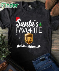 black T shirt Santa's favorite Ups Christmas t shirt