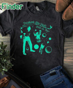 black T shirt Stroking My Shaft With My Boys Shirt