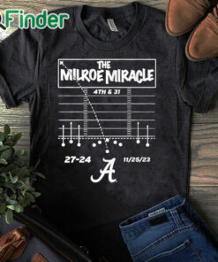 black T shirt The Jalen Milroe Miracle Alabama Crimson Tide Football shirt