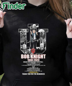 black hoodie Bob Knight 1940 – 2023 Indiana Hoosiers Mens Baseketball Thank You For The Memories T shirt