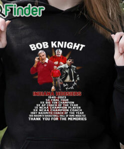black hoodie Bob Knight Indiana Hoosiers 1940 – 2023 Thank You For The Memories T shirt