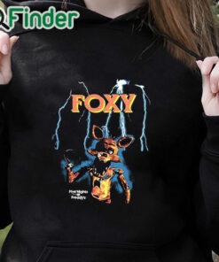 black hoodie Foxy Lightning Five Nights At Freddy's Shirt