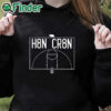black hoodie H8n Cr8n Basketball Shirt
