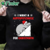 black hoodie I Want A Hippopotenuse For Christmas Shirt