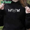 black hoodie Marias Trilogy Butterfly Shirt