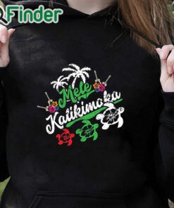black hoodie Mele Kalikimaka Sweatshirt Fun Merry Christmas Sweater