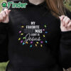 black hoodie My Favorite Christmas Light is Jesus John 8 12 Long Sleeve Shirt