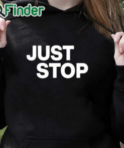 black hoodie Paula London Wearing Just Stop Being Woke Shirt