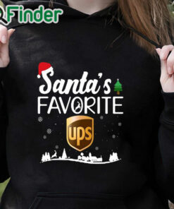 black hoodie Santa's favorite Ups Christmas t shirt