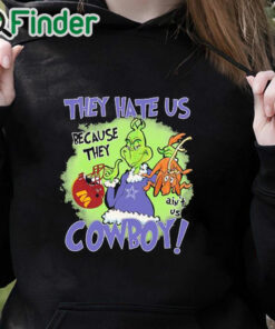 black hoodie The Grinch Hey Hate Us Because They Ain't Us Dallas Cowboy Washington Commanders Shirt