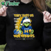 black hoodie They Hate Us Because Ain't Us Michigan Wolverines Go Blue The Grinch Christmas Shirt