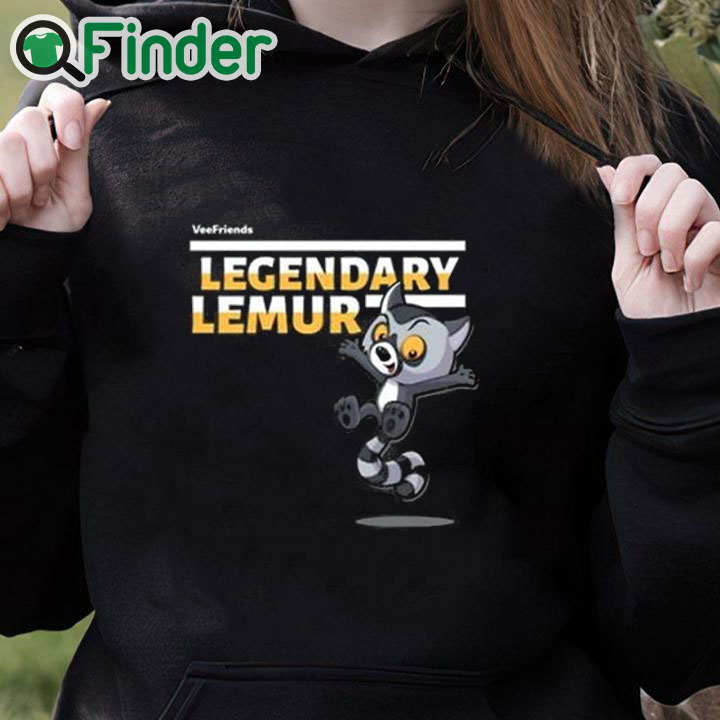 black hoodie Vee Friends Legendary Lemur Shirt black hoodie Vee Friends Legendary Lemur Shirt