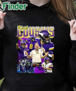 black hoodie Vikings Players Wear Kirk Cousins Shirt