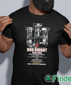 black shirt Bob Knight 1940 – 2023 Indiana Hoosiers Mens Baseketball Thank You For The Memories T shirt