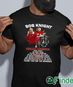 black shirt Bob Knight Indiana Hoosiers 1940 – 2023 Thank You For The Memories T shirt