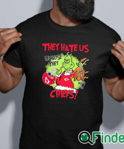 black shirt Grinch They Hate Us Because They Ain't Us Kansas City Chiefs Shirt