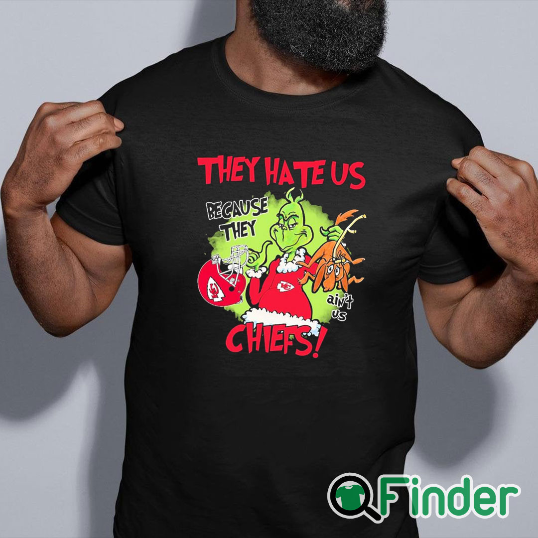 black shirt Grinch They Hate Us Because They Ain't Us Kansas City Chiefs Shirt black shirt Grinch They Hate Us Because They Ain't Us Kansas City Chiefs Shirt