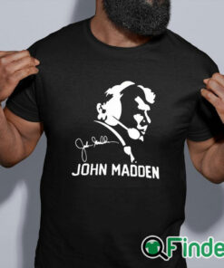 black shirt John Madden T Shirt