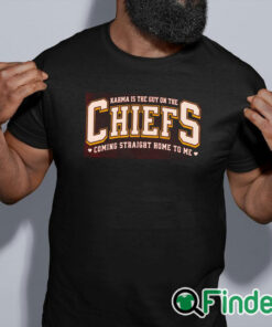 black shirt Karma Is The Guy On The Chiefs Shirt, Eras Concert Tour Sweater