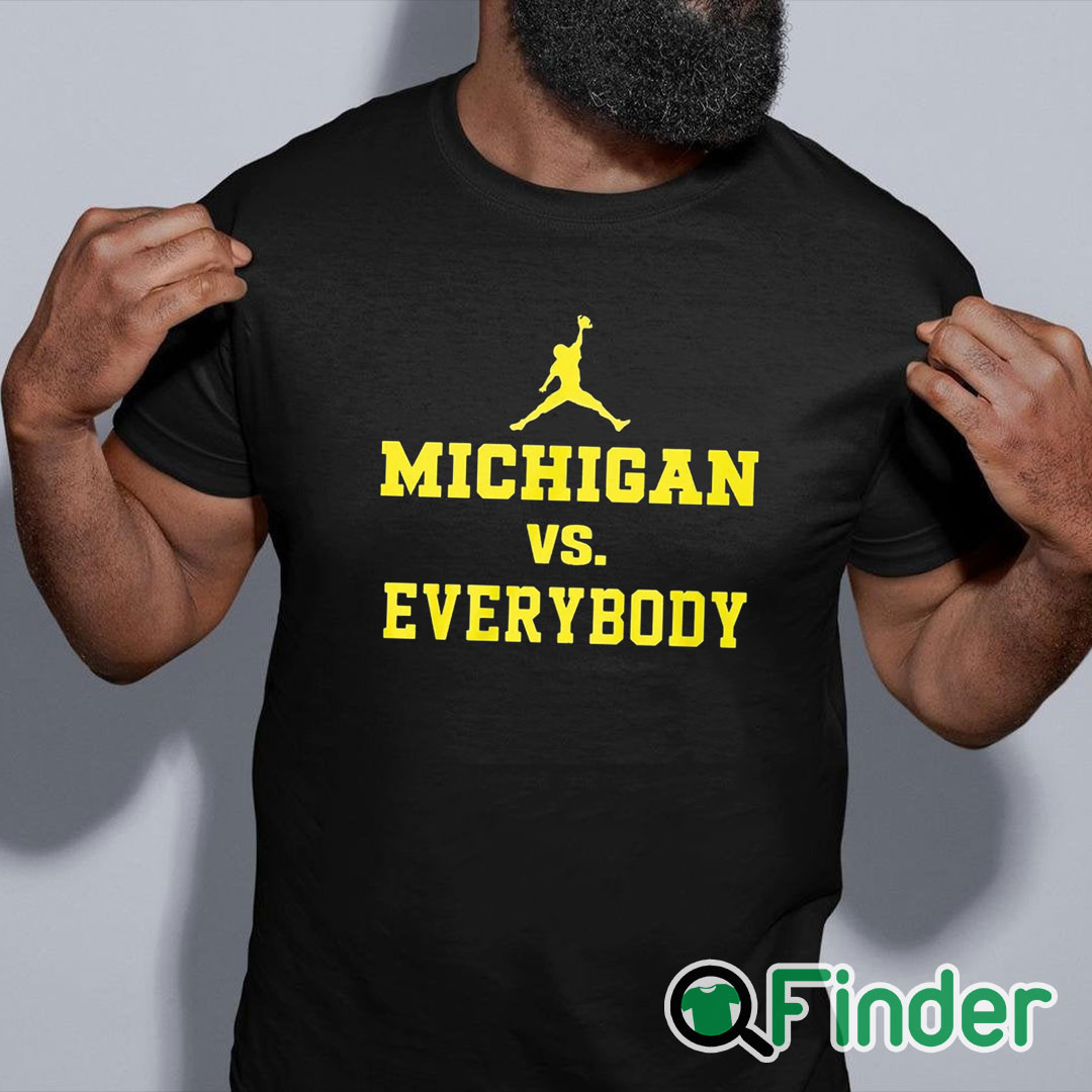 black shirt Michigan Against Everybody Shirt black shirt Michigan Against Everybody Shirt