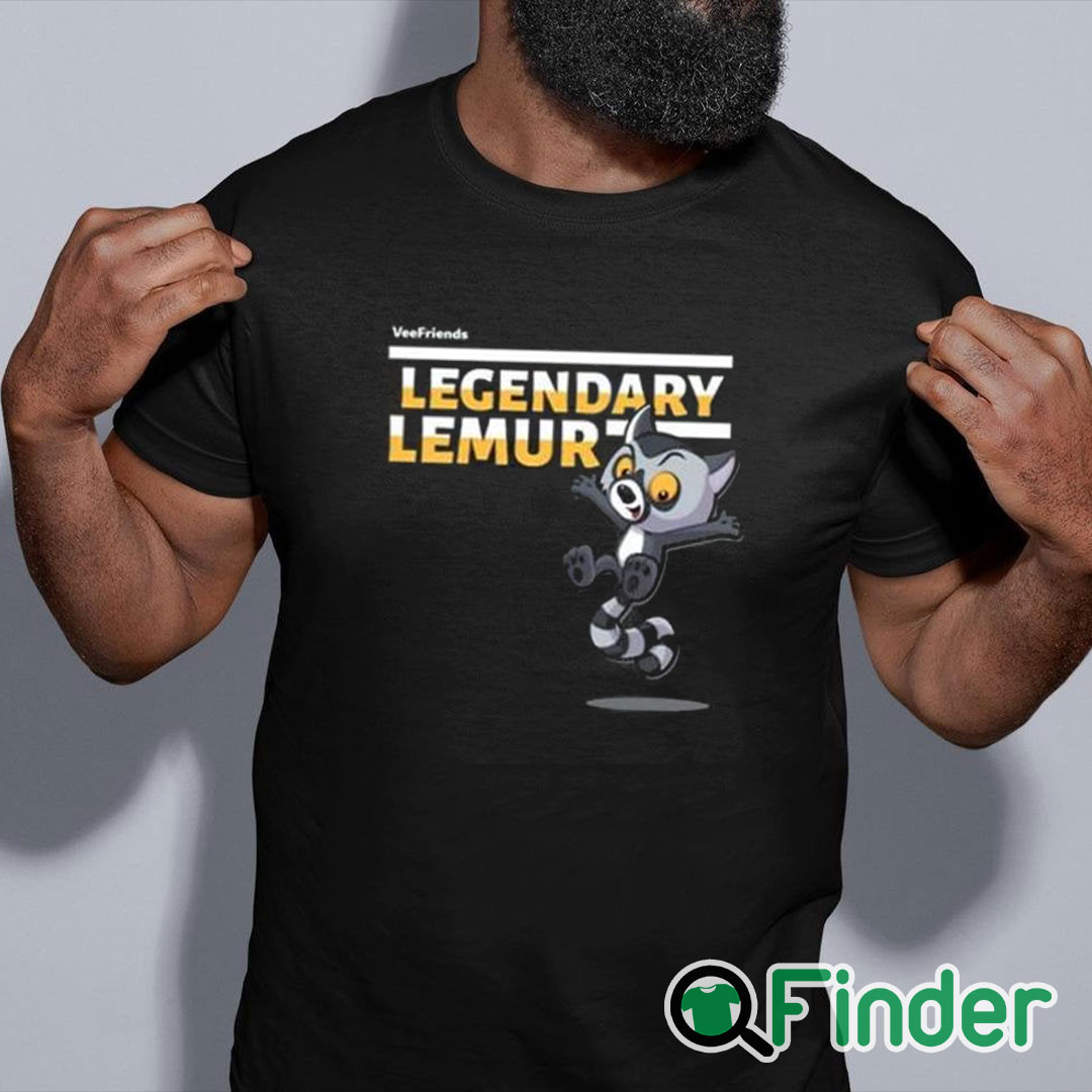 black shirt Vee Friends Legendary Lemur Shirt black shirt Vee Friends Legendary Lemur Shirt