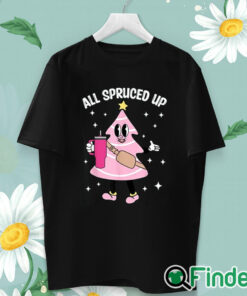 unisex T shirt All Spruced Up, Christmas Cookie Cake with Stanley Tumbler Shirt