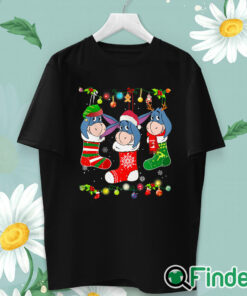 unisex T shirt Disney Eeyore Christmas Socks Ugly Christmas Shirt