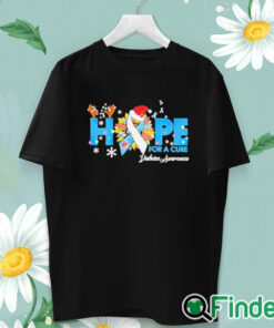 unisex T shirt Hope For A Cure Diabetes Awareness Christmas Shirt
