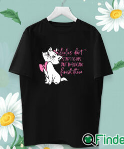 unisex T shirt Ladies Don't Start Fights, but they Can Finish Them, Cat Women's T Shirt